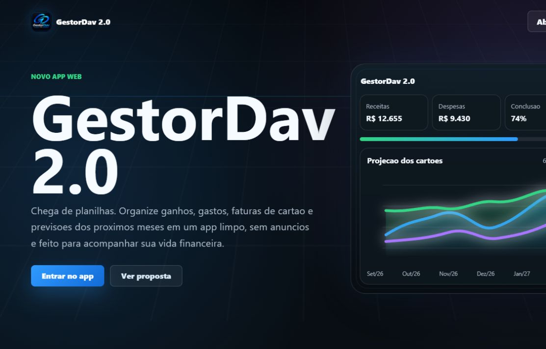 Prévia do site GestorDav 2.0
