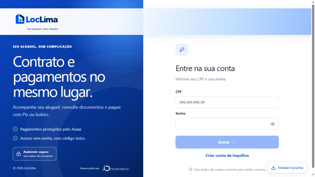 Prévia do portal LocLima
